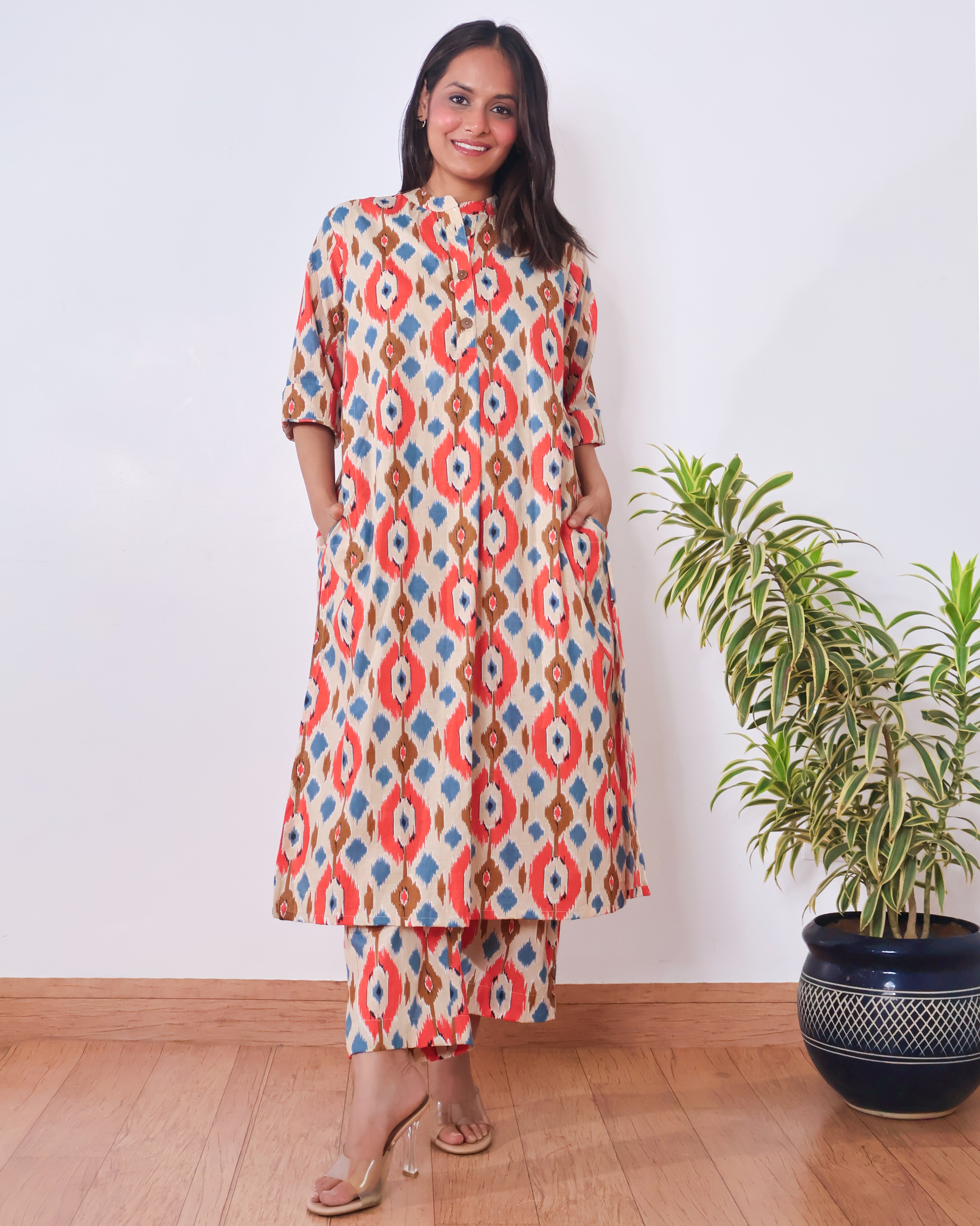 Rani Chevron Ikat Kurta main image 0